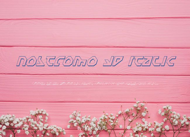 Nostromo 3D Italic example